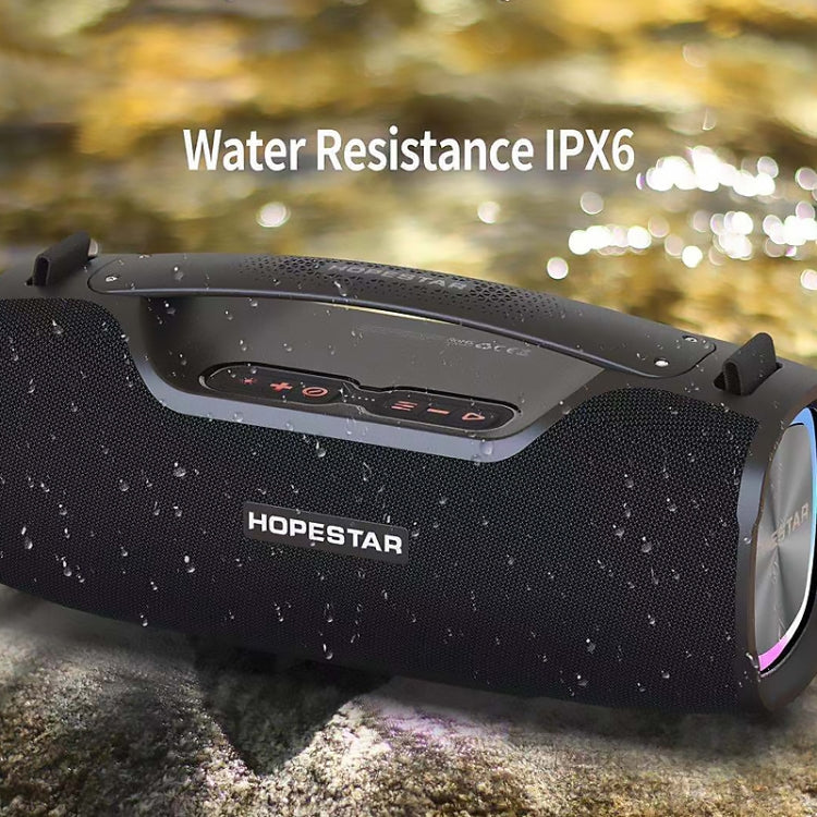 HOPESTAR A6X TWS 便攜式戶外藍牙音箱帶音樂炫彩燈，支持充電寶&免提通話&U盤&TF卡&3.5mm AUX