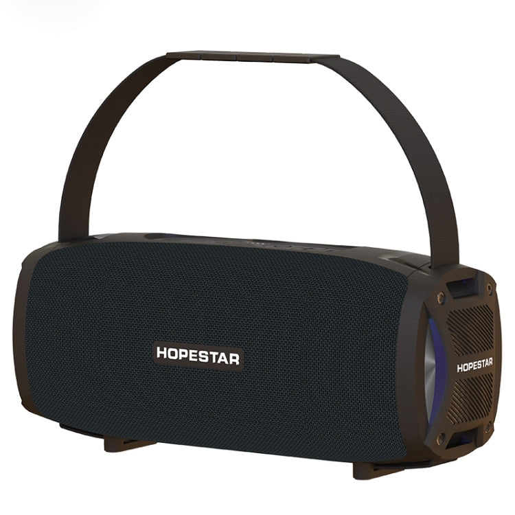 HOPESTAR H24 Pro TWS 便攜式戶外防水織布紋理藍牙音箱帶節奏燈，支持免提通話&U盤&TF卡&3.5mm AUX&FM