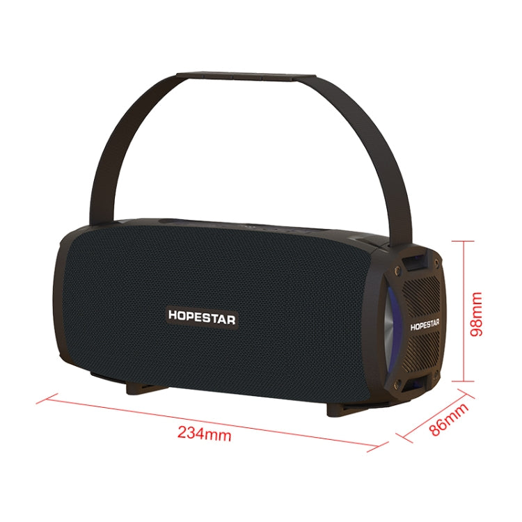 HOPESTAR H24 Pro TWS 便攜式戶外防水織布紋理藍牙音箱帶節奏燈，支持免提通話&U盤&TF卡&3.5mm AUX&FM