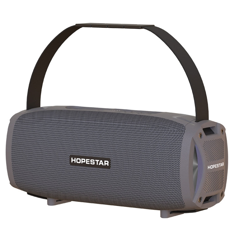 HOPESTAR H24 Pro TWS 便攜式戶外防水織布紋理藍牙音箱帶節奏燈，支持免提通話&U盤&TF卡&3.5mm AUX&FM