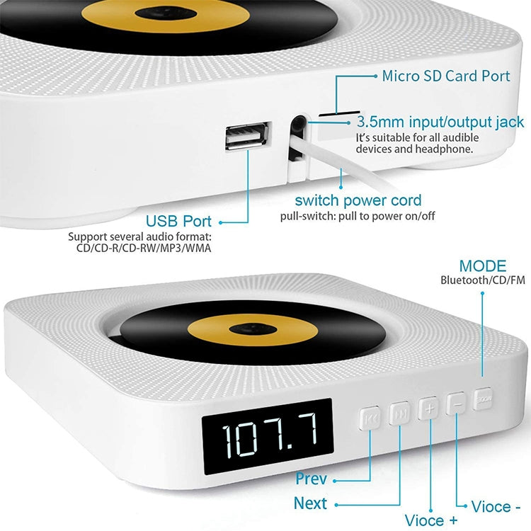 第二代便攜式數顯藍牙音箱 CD機播放器 帶遙控器