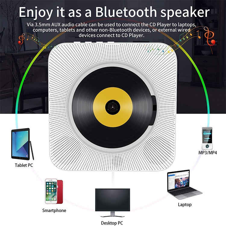 第二代便攜式數顯藍牙音箱 CD機播放器 帶遙控器