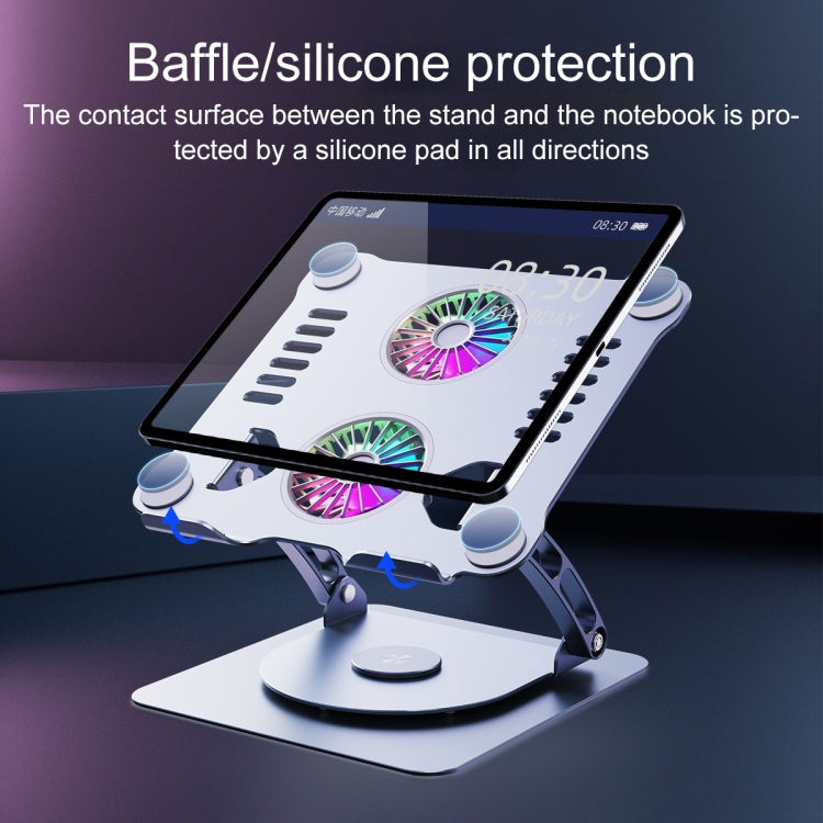 R- JUST HZ13-1旋轉可摺疊多角度鋁合金筆記本電腦風扇支架