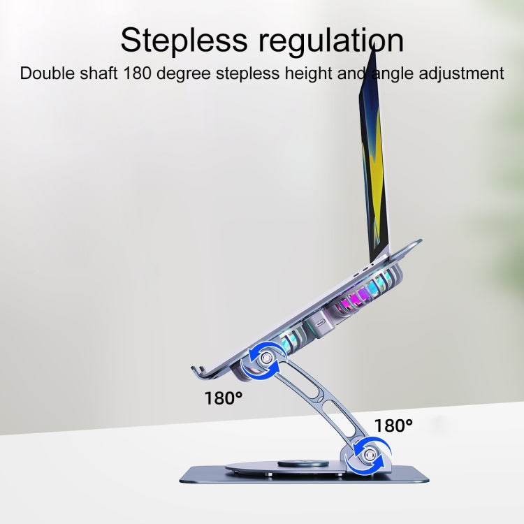 R- JUST HZ22-1旋轉兩用桌面風扇鋁合金筆記本電腦支架