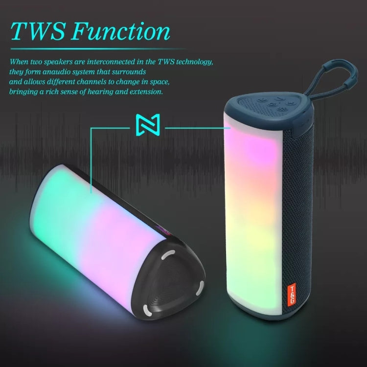 T&G TG357 便攜式無線藍牙音箱戶外低音炮帶RGB七彩燈&TWS
