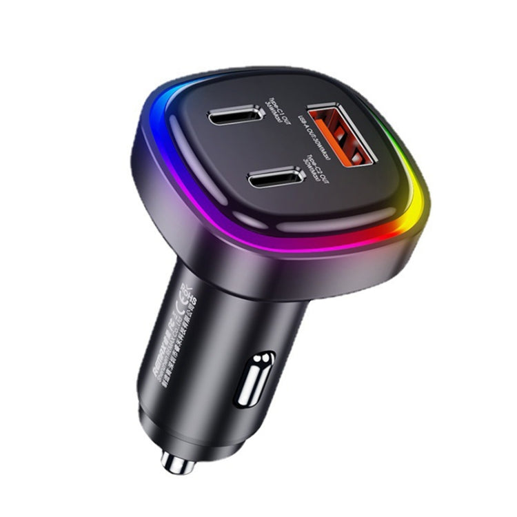 REMAX RCC330 伯爵系列 3合1 車載66W PD快充充電器 帶指示燈