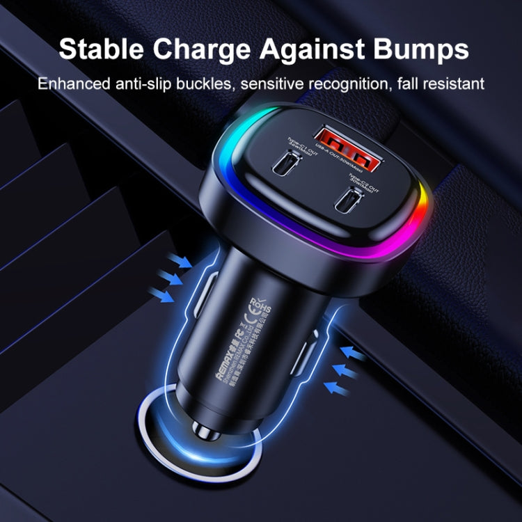 REMAX RCC330 伯爵系列 3合1 車載66W PD快充充電器 帶指示燈