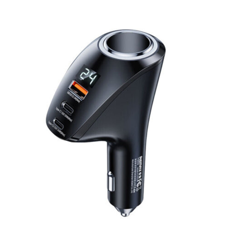 REMAX RCC338 勇士系列 3合1 車載數顯點煙器88.5W PD快充充電器