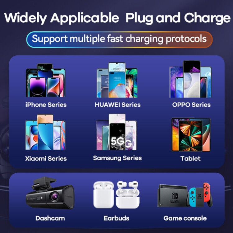 REMAX RCC338 勇士系列 3合1 車載數顯點煙器88.5W PD快充充電器