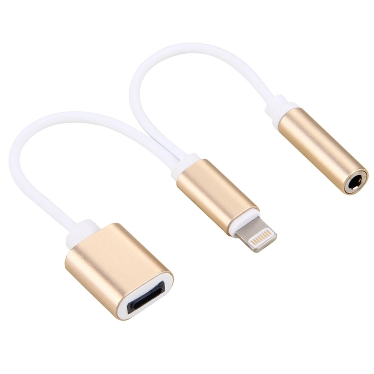 8 Pin 母頭 & 3.5毫米音頻 母頭 轉 8 Pin公頭充電 轉接線，支持所有IOS系統，線長: 10cm