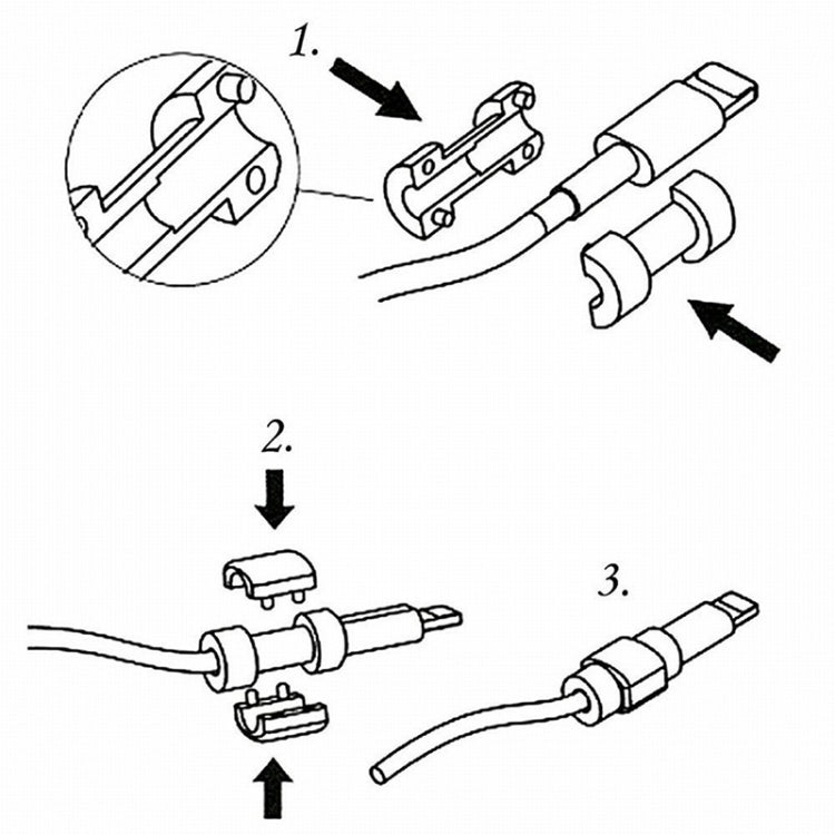 適用於蘋果 耳機數據線保護套 i線套 100個一賣  顏色隨機