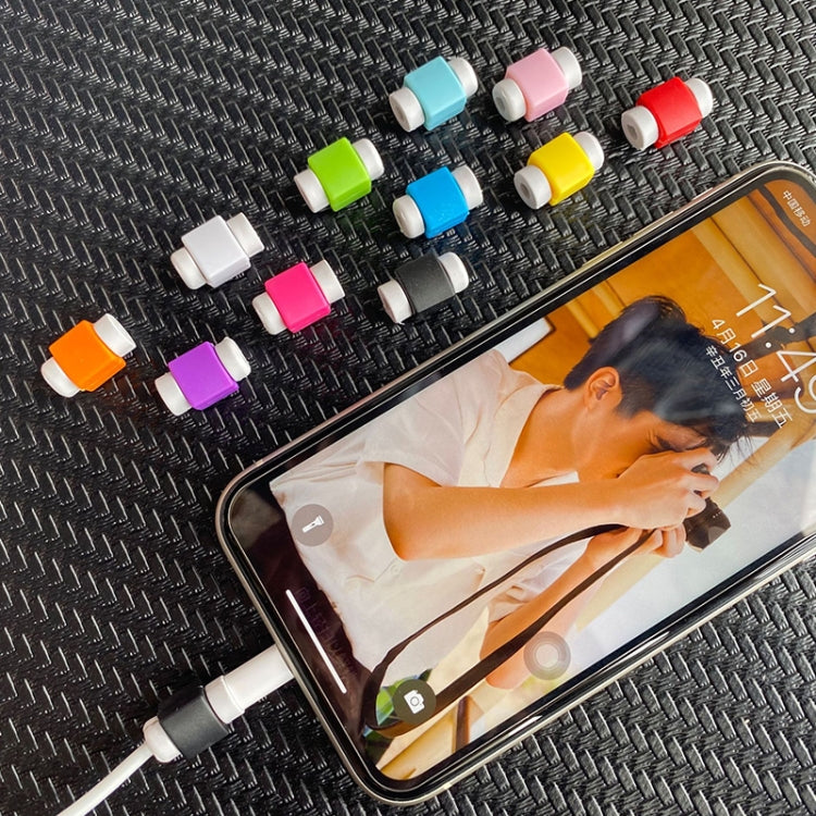 適用於蘋果 耳機數據線保護套 i線套 100個一賣  顏色隨機