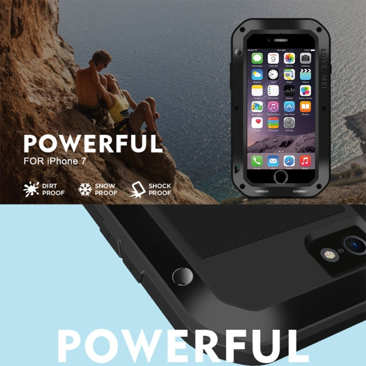 LOVE MEI 適用於蘋果 iPhone 7 4.7英寸三防金屬保護殼