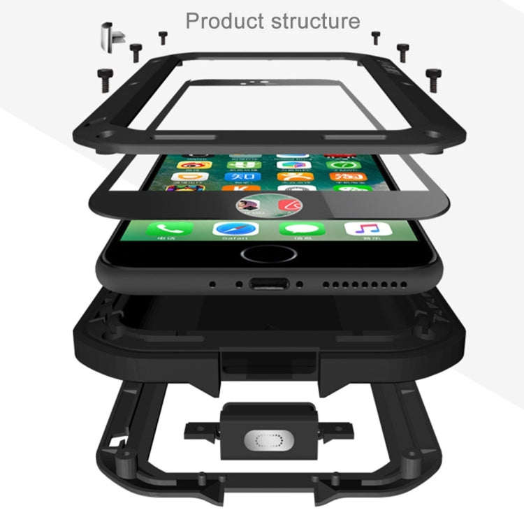 LOVE MEI 適用於蘋果 iPhone 7 4.7英寸三防金屬保護殼