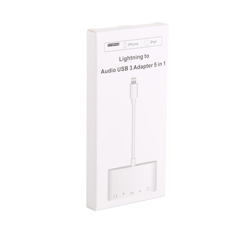 5合1 8 Pin 轉  USB Type-C &  USB  HUB & SD& TF卡 讀卡器 線長8cm