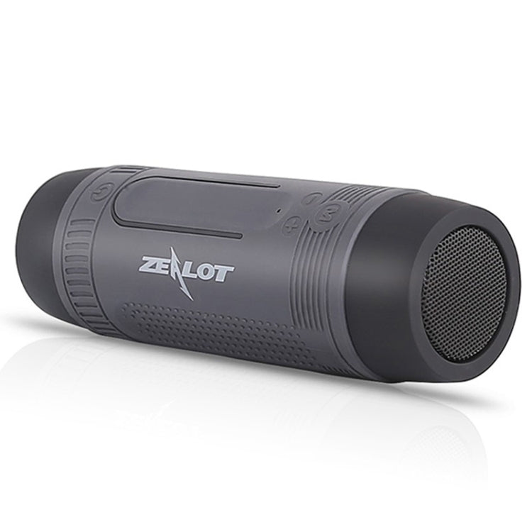 狂熱者ZEALOT S1 藍牙音箱 便攜戶外運動騎行LED手電筒 4000mAh大電量 藍牙4.0 支持32GB TF/SD卡 帶FM收音和免提通話功能 尺寸：156x51x51mm