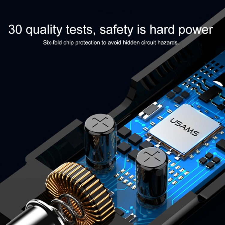 USAMS US-CC115 C21 雙USB 3.4A數顯藍牙FM車充