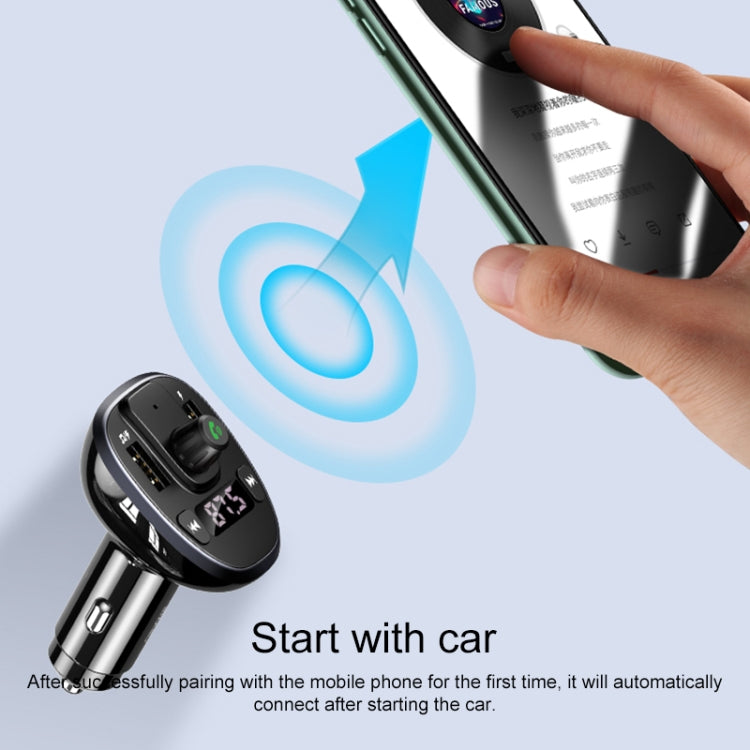 USAMS US-CC115 C21 雙USB 3.4A數顯藍牙FM車充