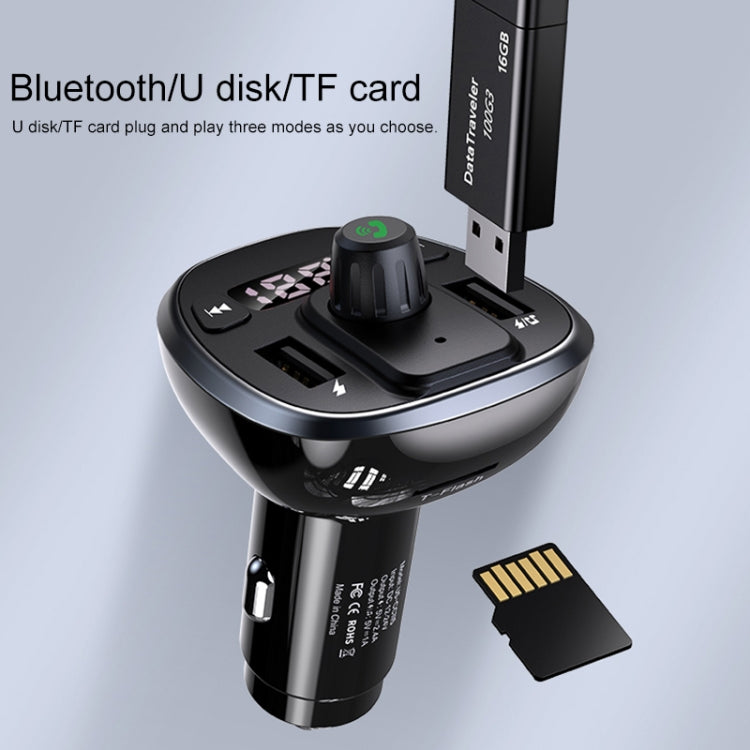 USAMS US-CC115 C21 雙USB 3.4A數顯藍牙FM車充