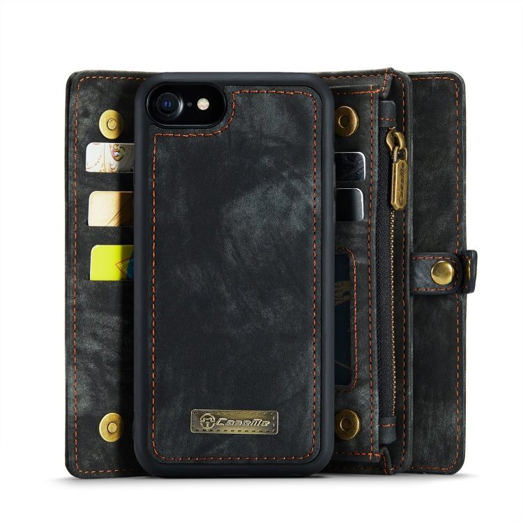 CaseMe 008 適用於蘋果 iPhone 8 & 7  4.7寸 多功能錢夾保護套 帶可拆分后殼 & 支架 & 10卡槽 & 3現金槽 & 1拉鏈錢包 & 2相框 & 3磁扣