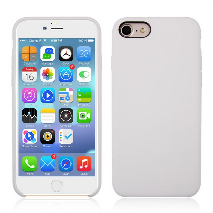 適用於蘋果 iPhone 8 & 7  純色液態硅膠 白色