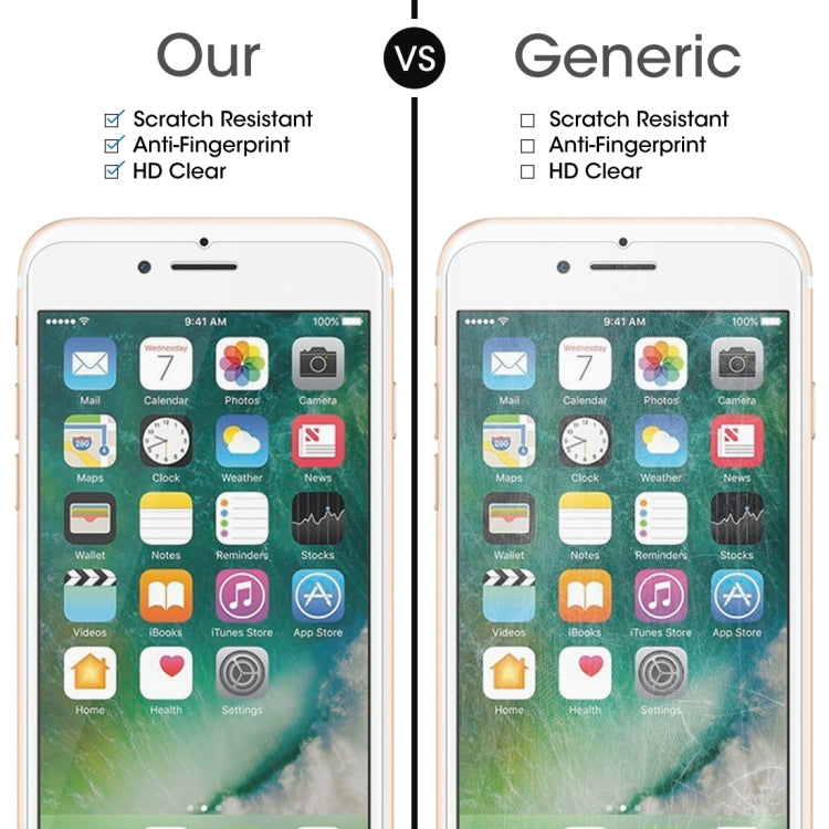 適用於蘋果iPhone 8 Plus & iPhone 7 Plus 0.26mm厚度 9H表面硬度 2.5D弧邊 非全屏鋼化玻璃保護膜