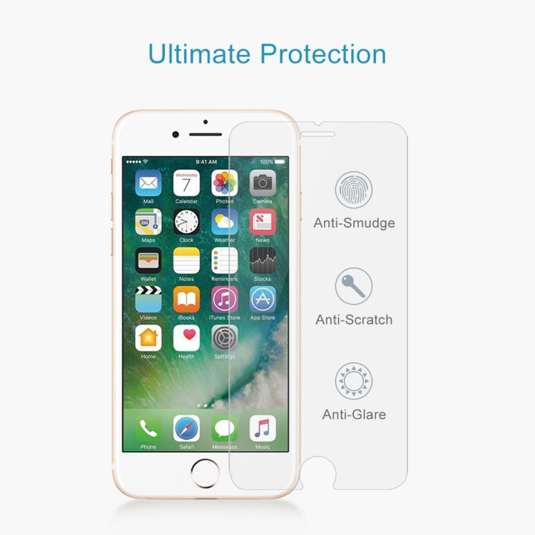 100 PCS 適用於蘋果iPhone 8 Plus & iPhone 7 Plus 0.26mm厚度 9H表面硬度 2.5D弧邊 非全屏鋼化玻璃保護膜