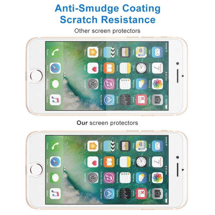 100 PCS 適用於蘋果iPhone 8 Plus & iPhone 7 Plus 0.26mm厚度 9H表面硬度 2.5D弧邊 非全屏鋼化玻璃保護膜