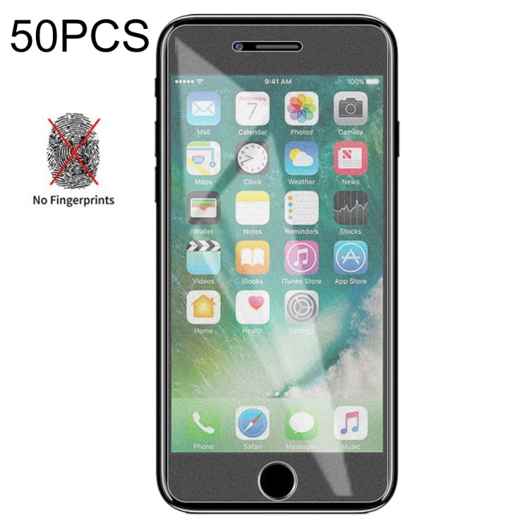 50個裝 透明磨砂非全屏鋼化貼膜 適用於 iPhone 7 Plus / 8 Plus