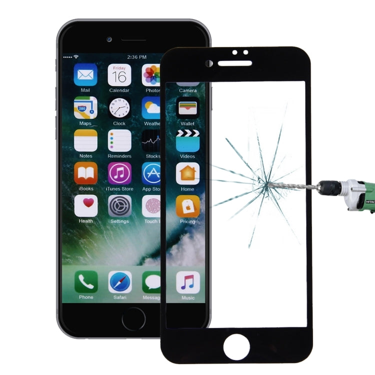 適用於蘋果iPhone 7 Plus 5.5寸 絲印鋼化玻璃保護膜 0.26mm厚度 9H表面硬度 2.5D弧邊