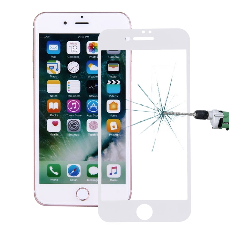 適用於蘋果iPhone 7 Plus 5.5寸 絲印鋼化玻璃保護膜 0.26mm厚度 9H表面硬度 2.5D弧邊