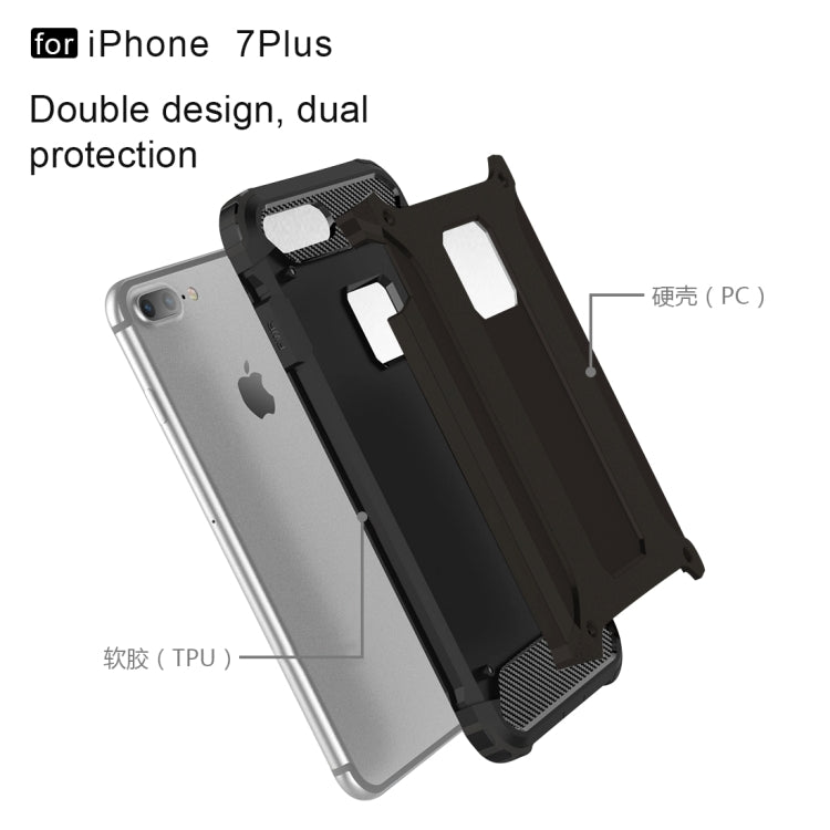 適用於蘋果 iPhone 8 Plus & 7 Plus   金剛鐵甲TPU+PC組合殼