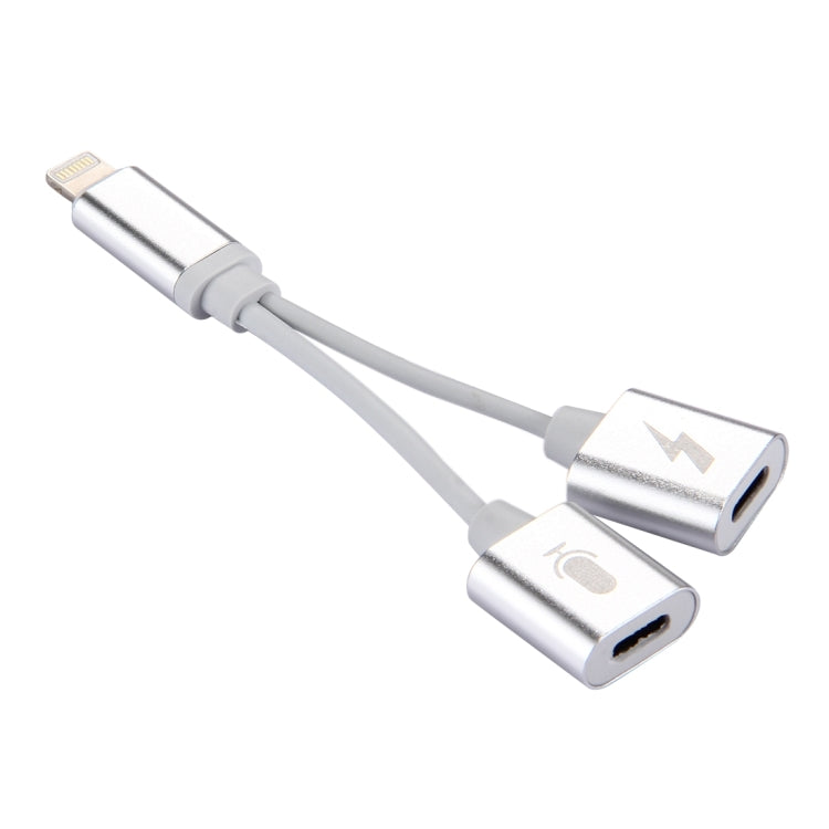 8 Pin公頭 轉 8 Pin母頭充電 + 8 Pin母頭音頻適配器/轉接頭，支持iOS 10.3.1或以上版本手機&通話功能