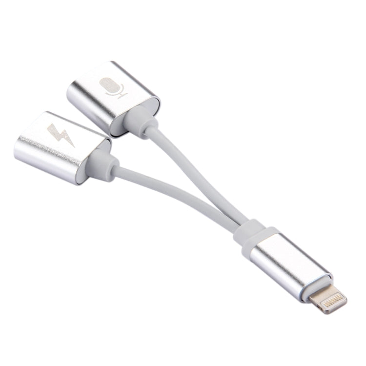 8 Pin公頭 轉 8 Pin母頭充電 + 8 Pin母頭音頻適配器/轉接頭，支持iOS 10.3.1或以上版本手機&通話功能