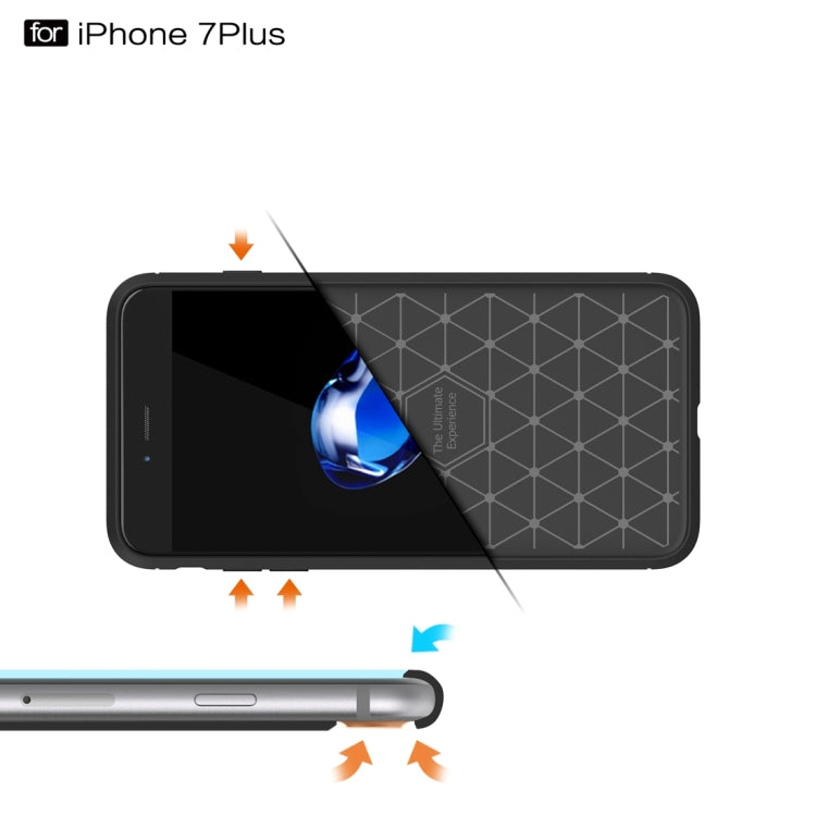 適用於iPhone 7 Plus 拉絲紋纖維TPU盔甲保護殼