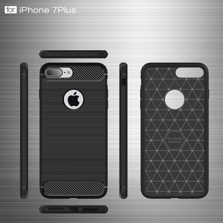 適用於iPhone 7 Plus 拉絲紋纖維TPU盔甲保護殼