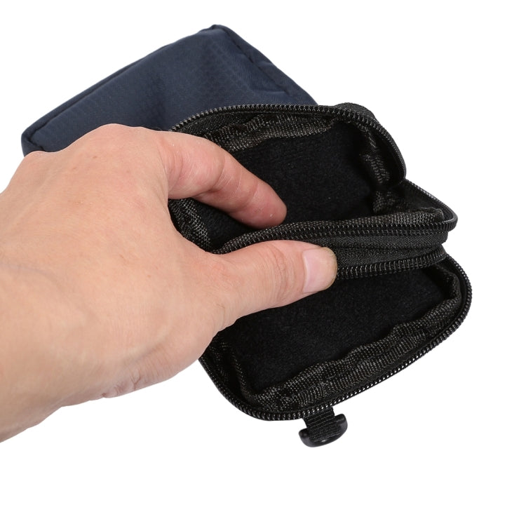 6.0寸以下手機通用 多功能格紋雙格拉鏈休閑運動掛腰包/斜挎包 尺寸：16.5x9.0x3.0cm