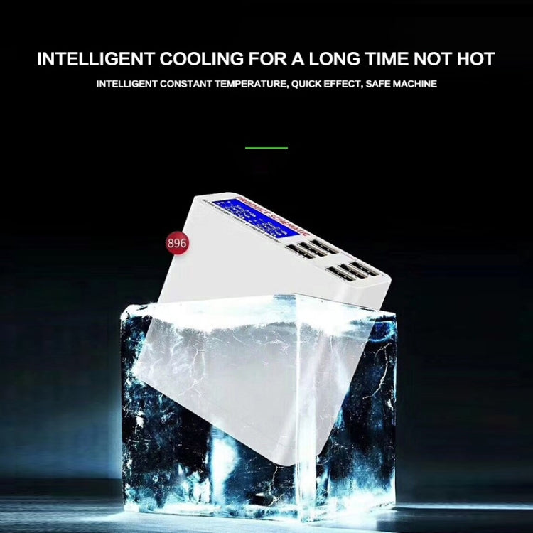 896 40W QC 3.0 6個USB端口快速充電器，帶LCD数字显示屏，歐規