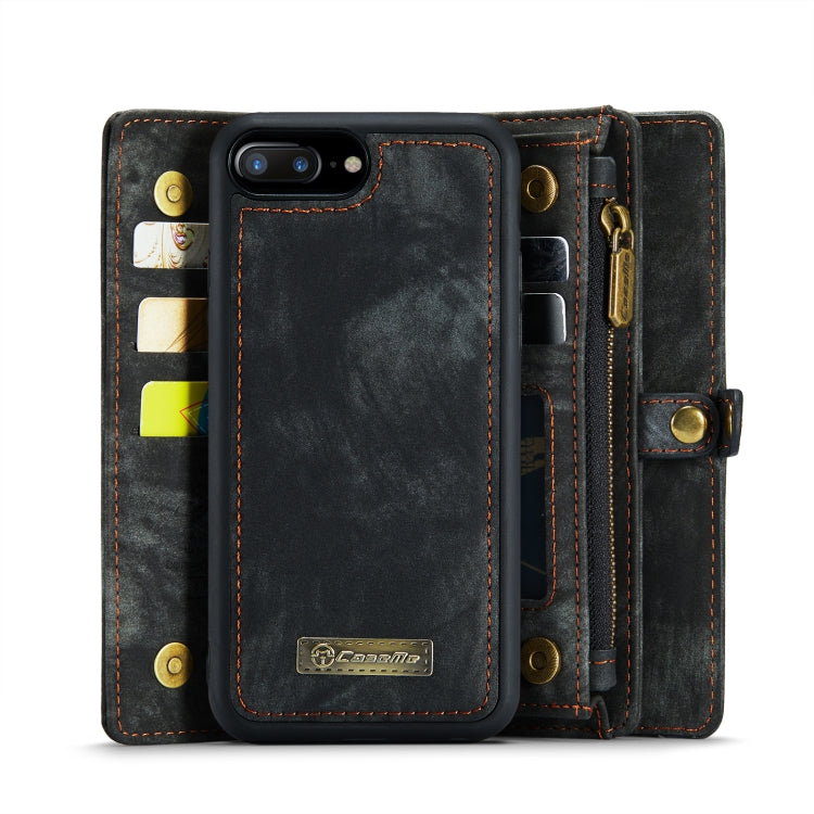CaseMe 008 適用於蘋果 iPhone 8 Plus & 7 Plus   5.5寸 多功能錢夾保護套 帶可拆分后殼 & 支架 & 11卡槽 & 3現金槽 & 1拉鏈錢包 & 2相框 & 3磁扣