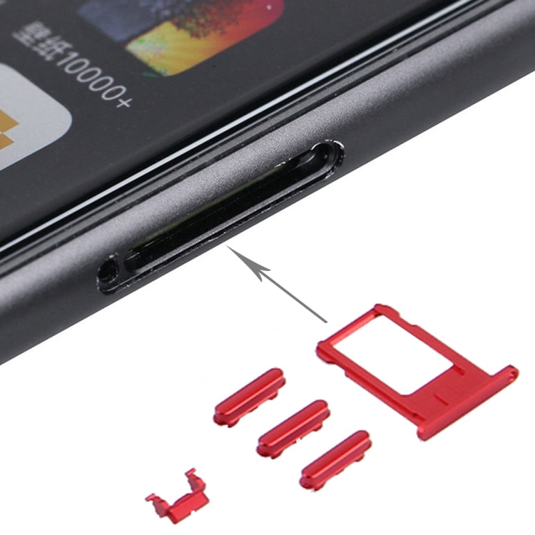 5.5英寸 適用於iPhone 7 Plus 六合一  卡槽 音量控制鍵 開機鍵 聲音振動切換鍵 LOGO) 全套替換殼