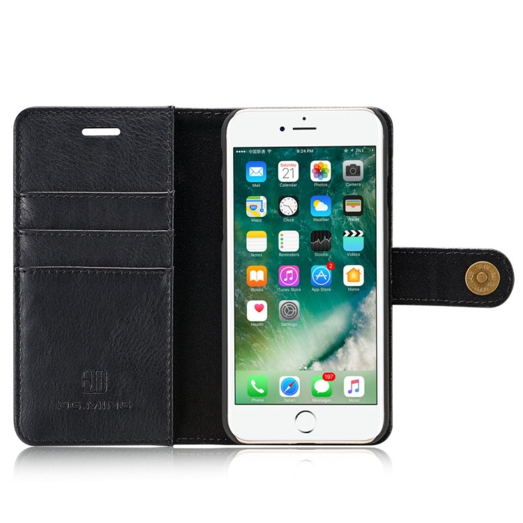 DG.MING 適用於iPhone 8 & 7 兩折牛皮款左右開可拆分磁吸皮套 帶支架&卡槽&錢包