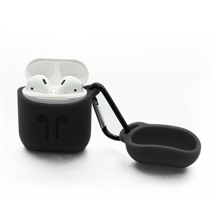 適用於蘋果 AirPods 1/2代通用 耳機硅膠保護盒帶掛鈎