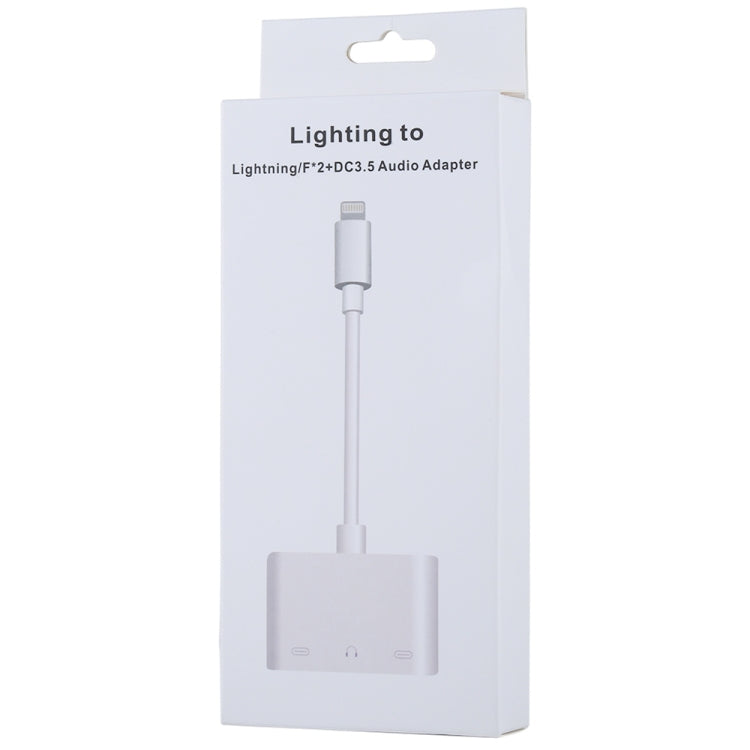 8 Pin公頭 轉 雙8 Pin母頭&3.5mm母頭 音頻適配器轉接頭