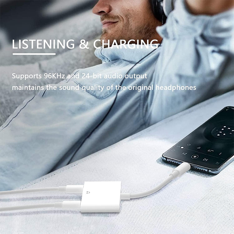 8 Pin公頭 轉 雙8 Pin母頭&3.5mm母頭 音頻適配器轉接頭