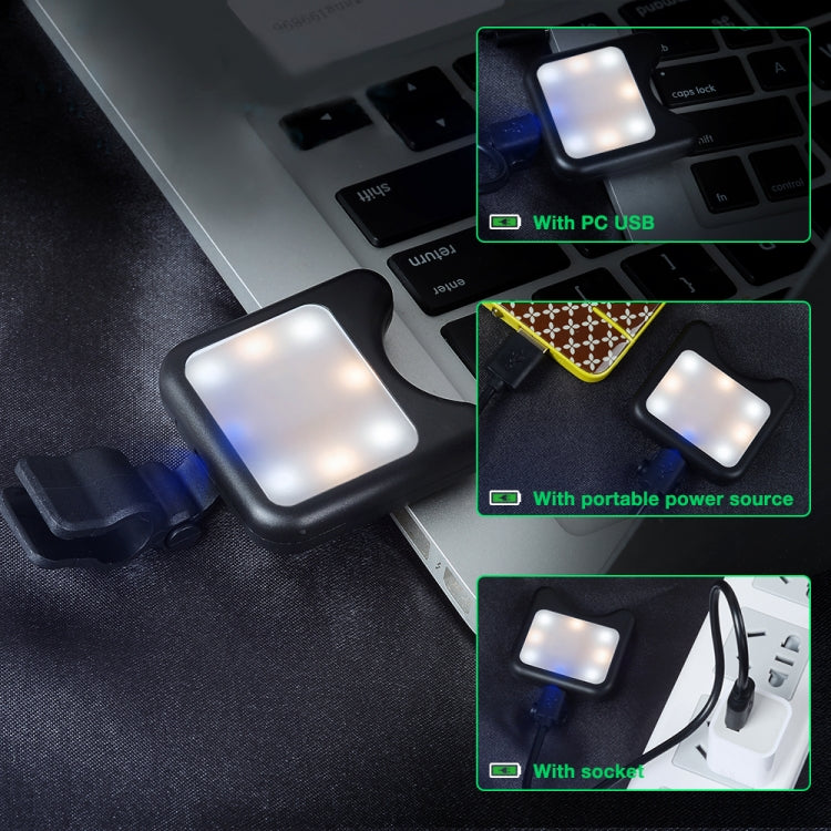 APEXEL APL-FL01 自拍美顏夜拍LED調光化妝外置手機補光燈 帶鏡頭夾
