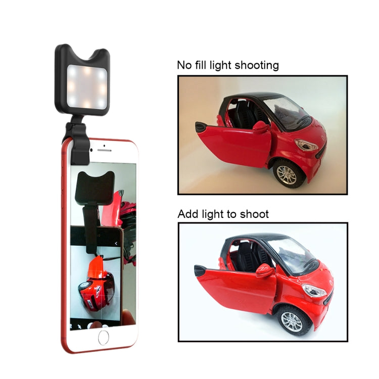 APEXEL APL-FL01 自拍美顏夜拍LED調光化妝外置手機補光燈 帶鏡頭夾