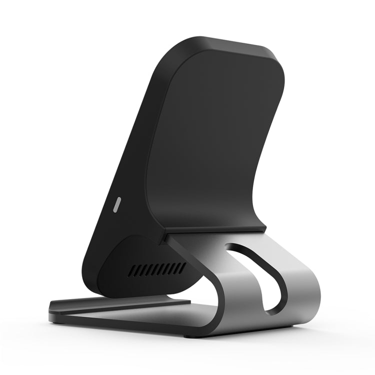 HAMTOD M5 15W鋁合金支架智能雙線圈Qi標準無線充電器 帶指示燈，支持快充