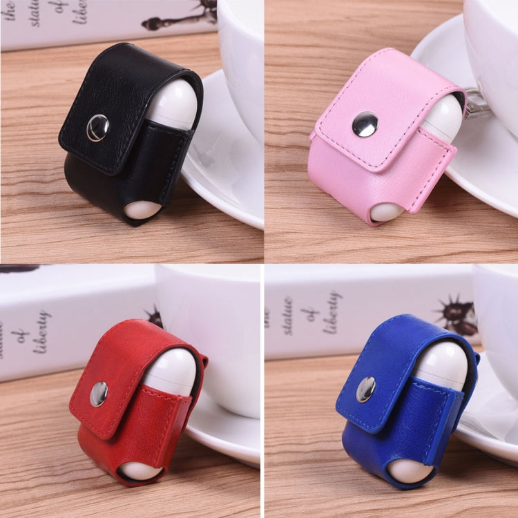 適用於蘋果 AirPods 1/2代通用 PU皮無線藍牙耳機盒 適用於蘋果AirPods防丟保護套帶掛鈎