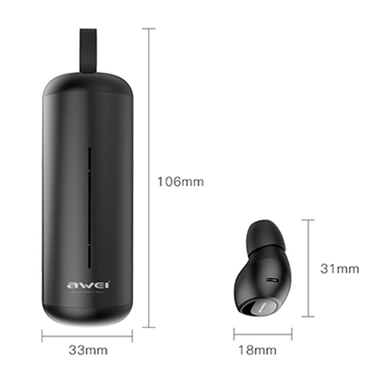 awei T5 雙耳無線藍牙耳機 帶充電艙