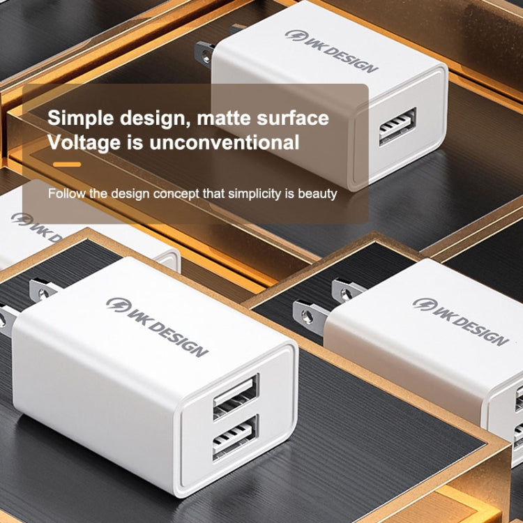 WK WP-U119 優品系列 10W 雙U充電器，美規